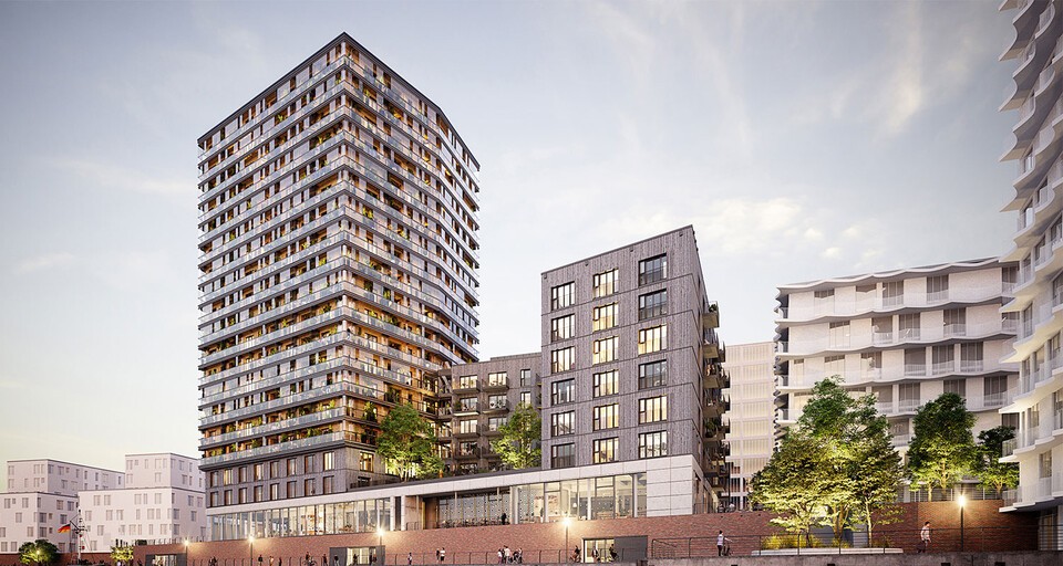 독일 함부르크 하펜시티의 목재 아파트 루츠./출처=Störmer Murphy and Partners